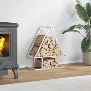 fehér hidegen hengerelt acél tűzifatároló 50x25x60 cm