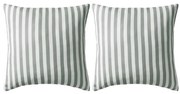 2 db szürke csíkos kültéri párna 45 x 45 cm