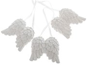 Karácsonyi díszek szettje Angyali szárnyak, 3 db,polirezín