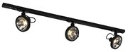 Sínrendszer 3 fekete spotlámpával, 1 fázisú - Go