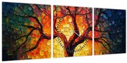 Kép - Az élet fája mozaikban (órával) (90x30 cm)
