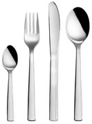 Ezüstszínű rozsdamentes acél evőeszköz készlet 24 db-os Plain – Orion