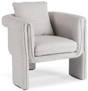 Designer Szürke Bouclé Szövet Kárpitozással. GALA