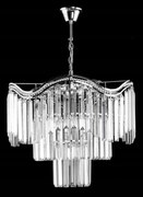 Fordított kristály piramis W-e 1735/7 Cr, luxus mennyezeti lámpa