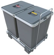Műanyag szemetes szelektív hulladékhoz/beépített 18 + 18 l Ecofil - Elletipi