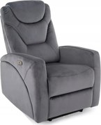 Összecsukható pihenőszék szürke velúr relax funkcióval Kronos nappaliba