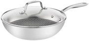 Tefal E49716 Wok Eternal Mesh 28 cm – Wok serpenyő üvegfedővel