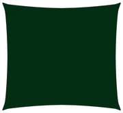 sötétzöld négyzet alakú oxford-szövet napvitorla 3,6 x 3,6 m