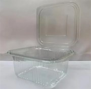 Ételtároló doboz, egybefedeles, műanyag, szögletes, 250 ml, 100 db, Party, víztiszta (KHMU290)