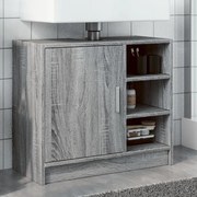 szürke sonoma színű szerelt fa mosdószekrény 63 x 29 x 55 cm