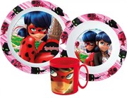 Katicabogár és Fekete macska kalandjai Heroes étkészlet, micro műanyag szett bögrével 350 ml