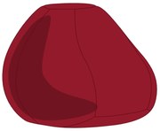 Bordó Babzsák Puff Huzat