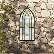 fekete vas kerti tükör kültéri használatra 100 x 45 cm