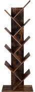 Fa alakú könyvespolc 8 szintes 50 x 25 x 141,5 cm, rusztikus barna