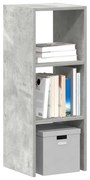 betonszürke szerelt fa könyvespolc halmozható 30 x 30 x 80 cm