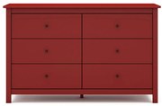 Piros borovi fenyő alacsony komód 130x80 cm Misti – Marckeric