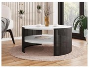 Kávésasztal FIKOLI 40x75 cm fekete/fehér