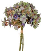 Royal Grape Flower, 35cm magas selyemvirág köteg - Kékes zöld