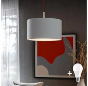 Eglo - LED TUNJA függeszték 1xE27/60W/230V szürke