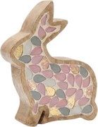 Fa húsvéti nyúl MOSAIC BUN 15 cm, színes