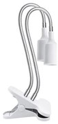 Rugalmas asztali növénylámpa klippel PLANTY 2xE27/30W/230V fehér