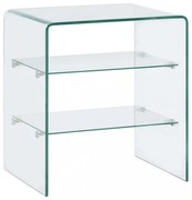 edzett üveg dohányzóasztal 50x40x56 cm