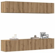 fali TV szekrények 4 db kézműves tölgy szerelt fa