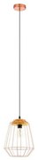 Eglo 54679 - NATUR LED függőlámpa kábelen, 1xE27/4W/230V, rézszínű