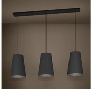 Eglo 390133 - Csillár zsinóron PETROSA 3xE27/40W/230V fekete