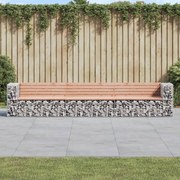 tömör duglászfenyő gabion kerti pad 347x71x65,5 cm