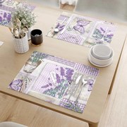 Goldea pamut reggeliző alátét - patchwork levandula és pillangó mintás - 2db 30 x 40 cm