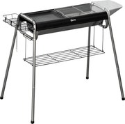 Outsunny Kerti Szén Grillező Első Grilltálcával és Tárolópolccal, Hordozható, 96x61x72 cm, Fekete | Aosom