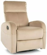 Olimp dönthető bársony fotel bézs