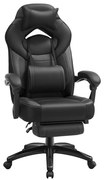 Irodai szék, gamer szék műbőr, ergonomikus kialakítás, fekete