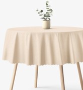 Goldea ünnepi kör alakú teflonos terítő - pezsgő színű alapon fényes négyzetek Ø 100 cm