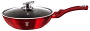 BerlingerHaus Wok fedővel (28 cm) Metallic Line Burgundy Edition BH/1265N