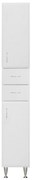 Bianca Plus 30 magas szekrény 2 ajtóval, 2 fiókkal, magasfényű fehér színben, jobbos