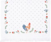 Fehér konyhai törölköző csappal 40x66 cm