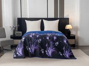 Ágytakaró VIOLET BUTTERFLY, sötétkék Méret: 220 x 240 cm