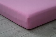 Jersey Prémium gumis lepedő 120x200 vastag Rózsaszín