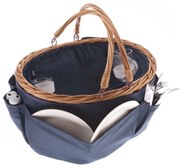 2 személyes fonott piknikkosár termoszdobozzal ,40 x 30 x 21 cm, 2,17 kg