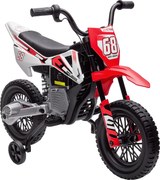 AIYAPLAY Gyermek Elektromos Motorkerékpár, Motocross 3-6 Éves Gyerekeknek, 12V, 2 Erős Motorral, Max Sebesség 5 km/h, Tanuló Kerekek, Folyamatos Rends