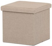 Tárolós Puff, Bézs Szövet. TAB-461 CRM2