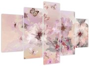 Kép - Művészeti kollázs pillangókkal (150x105 cm)