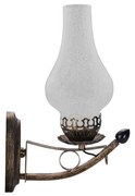 Optonica Fali Viharlámpa E27 LED Izzóval bronz szín 9044