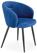 K-430 étkezőszék sötétkék bársony