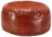 sárgásbarna valódi kecskebőr puff 60 x 30 cm