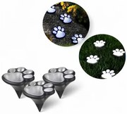 Napelemes lámpa süllyesztett résszel - mancsok - 3 db