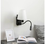 Brilagi - LED Fali lámpa NUBILA 1xE27/25W/230V + LED/3W fekete/fehér