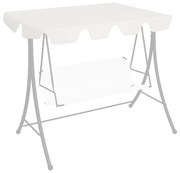 fehér csere ponyva kerti hintaágyhoz 150/130 x 105/70 cm